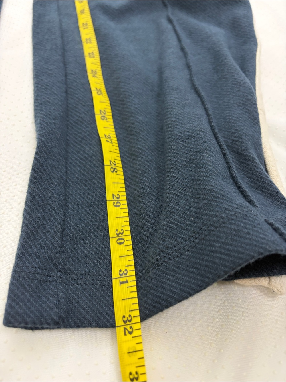 Faherty Legend Lounge Track Pants XS Navy Organic Cotton Wide Leg Side Stripe - Picture 13 of 16